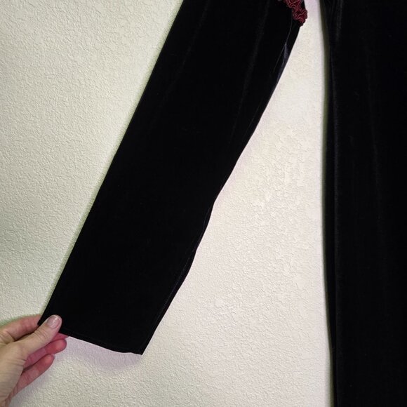 Vintage 90s Cykxtees Gothic Renaissance Medieval Vampire Velvet Dress - Picture 8 of 16